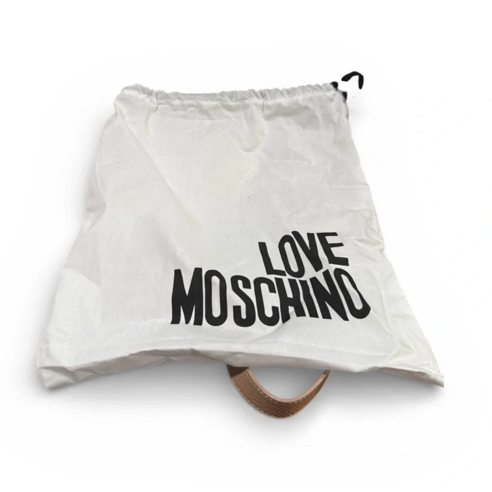 Love Moschino Blush Leather Studded Tote w/ Heart Logo & Dust Bag